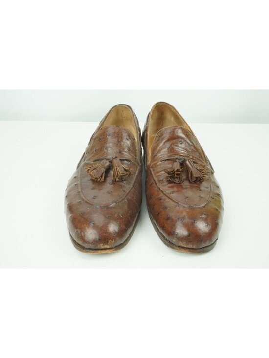 John Lobb Bespoke Ostrich Quill Tassel Loafer Sz 7E main image 6